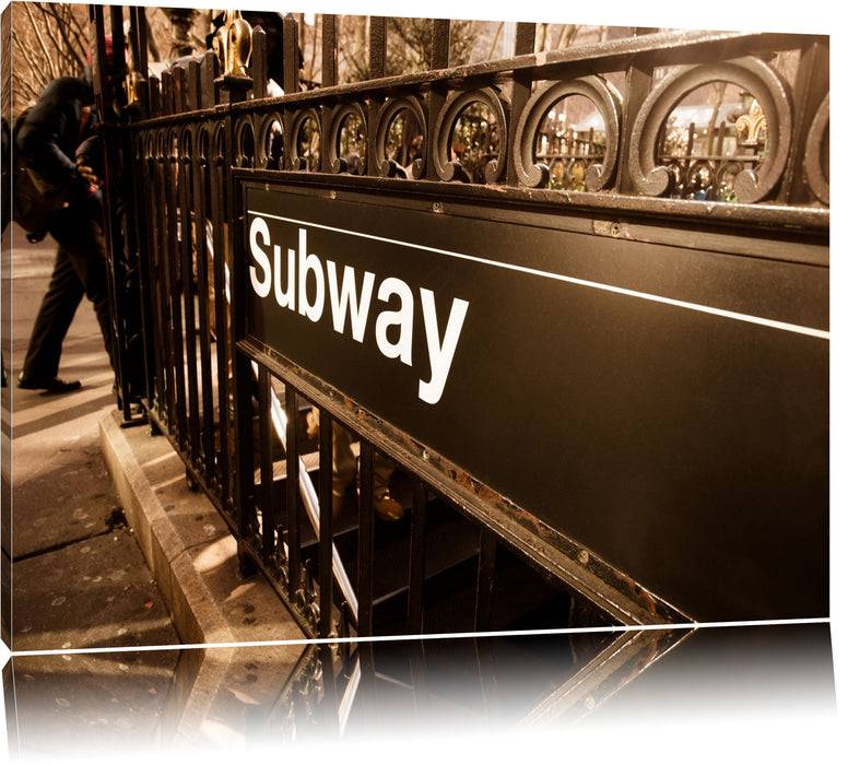 Pixxprint U-Bahn Subway London, Leinwandbild Flash Sale