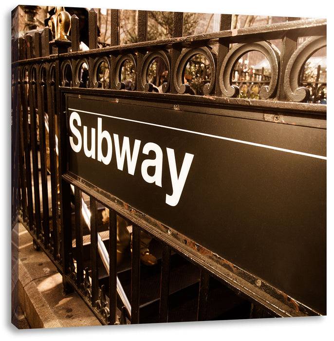 Pixxprint U-Bahn Subway London, Leinwandbild Flash Sale