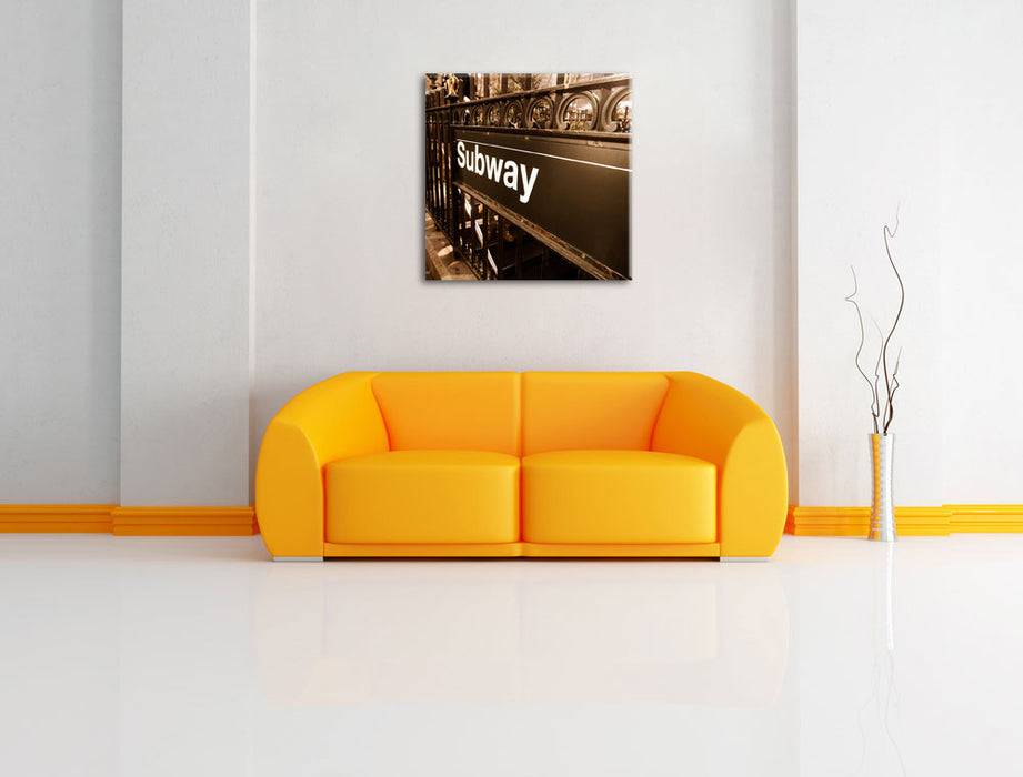 Pixxprint U-Bahn Subway London, Leinwandbild Flash Sale