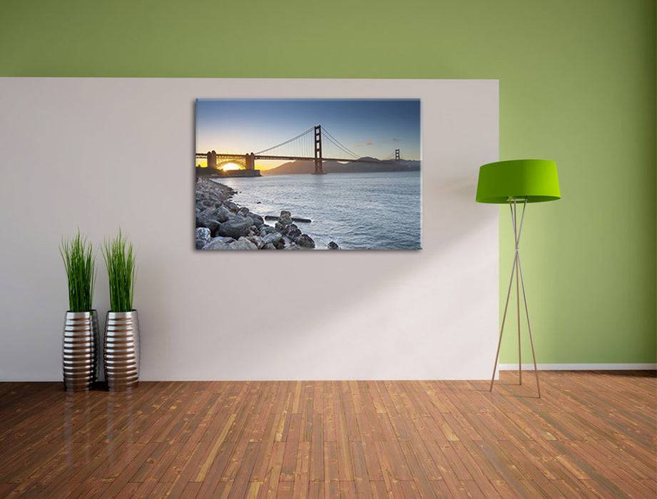 Pixxprint Imposante Golden Gate Bridge, Leinwandbild Begrenztes Angebot