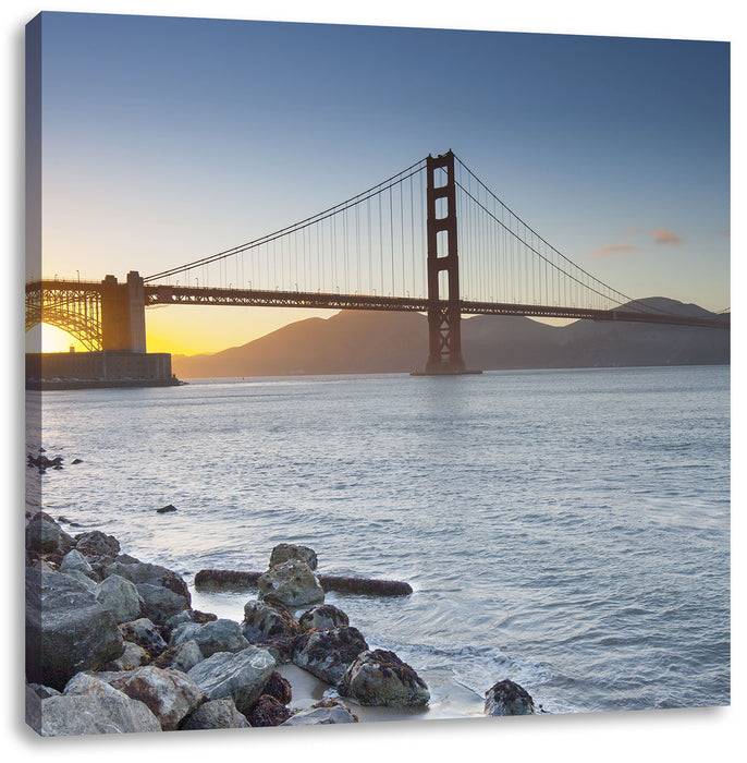 Pixxprint Imposante Golden Gate Bridge, Leinwandbild Begrenztes Angebot