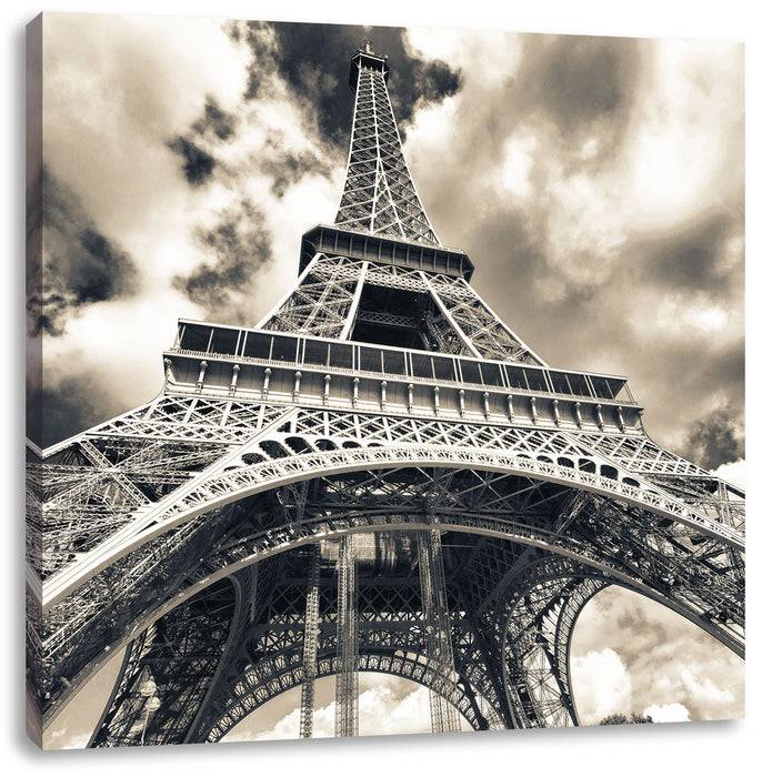 Pixxprint Prächtiger Eifelturm in Paris, Leinwandbild Black Friday