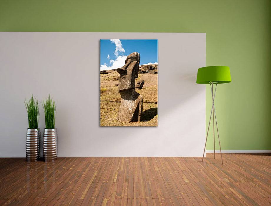 Pixxprint Moai Statue auf den Osterinseln, Leinwandbild Osterangebot