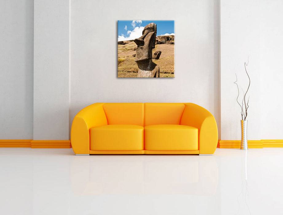 Pixxprint Moai Statue auf den Osterinseln, Leinwandbild Osterangebot