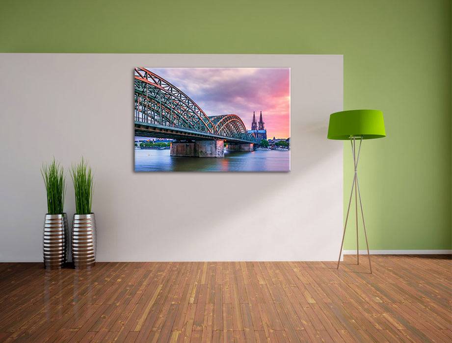 Pixxprint Hohenzollernbrücke in Köln, Leinwandbild Valentinstagsangebot