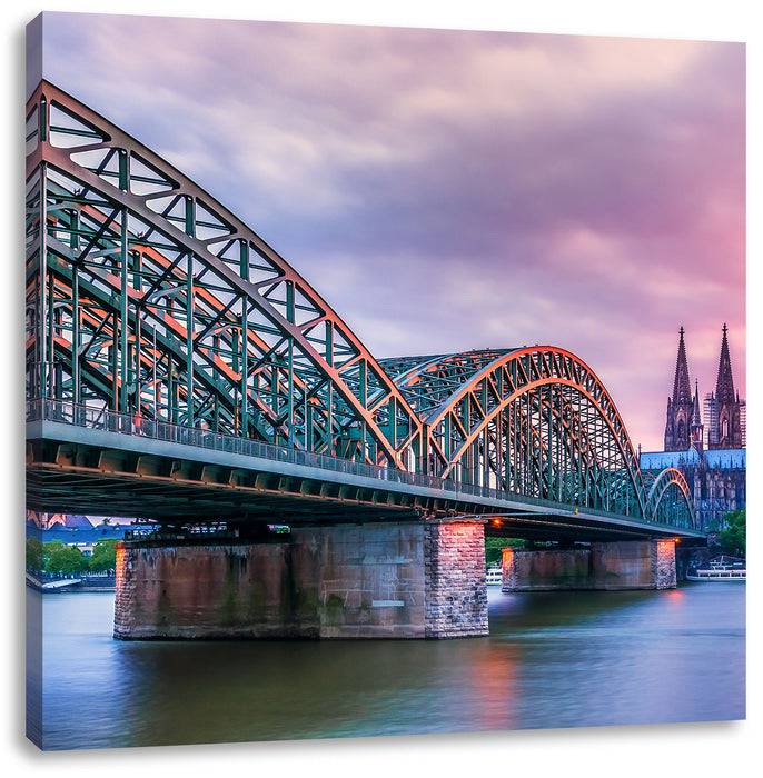 Pixxprint Hohenzollernbrücke in Köln, Leinwandbild Valentinstagsangebot