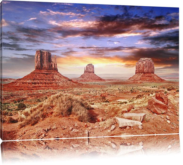 Pixxprint Utah Monument Valley, Leinwandbild