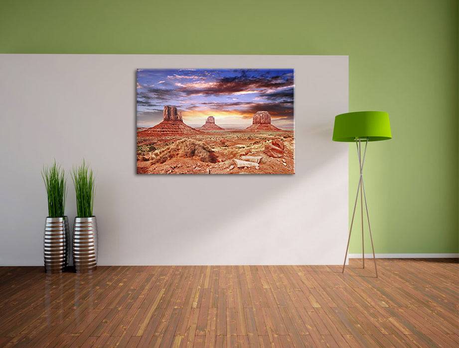 Pixxprint Utah Monument Valley, Leinwandbild Lagerräumung