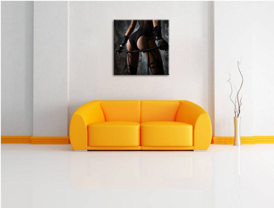 Pixxprint Frau mit einer Peitsche, Leinwandbild Top Angebot