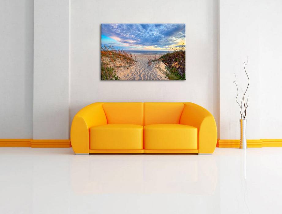 Pixxprint Düneneingang mit Meerblick, Leinwandbild JETZT KAUFEN