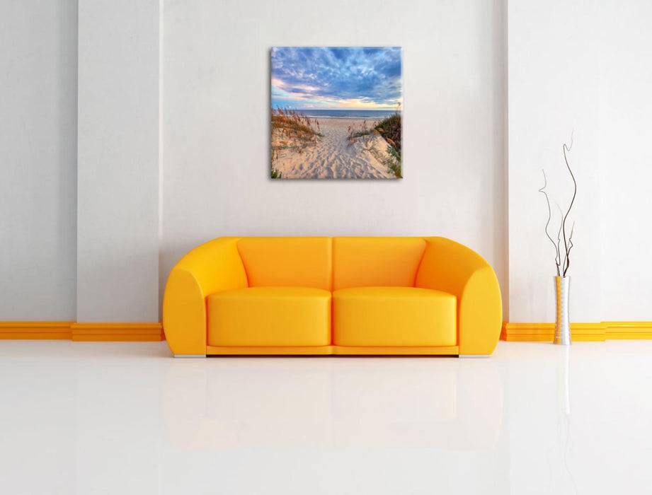 Pixxprint Düneneingang mit Meerblick, Leinwandbild JETZT KAUFEN