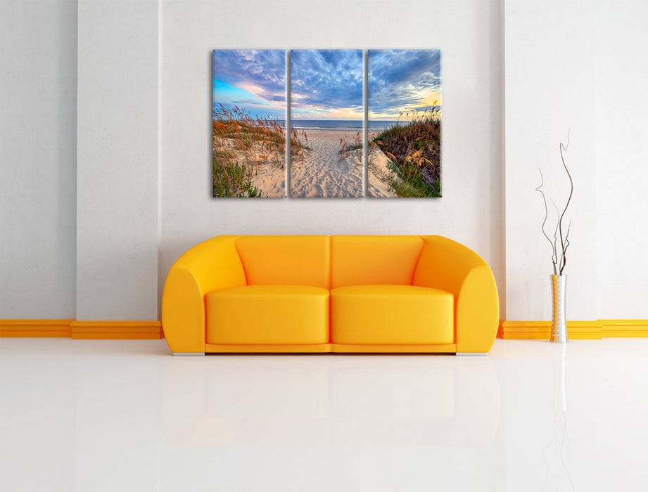 Pixxprint Düneneingang mit Meerblick, Leinwandbild JETZT KAUFEN