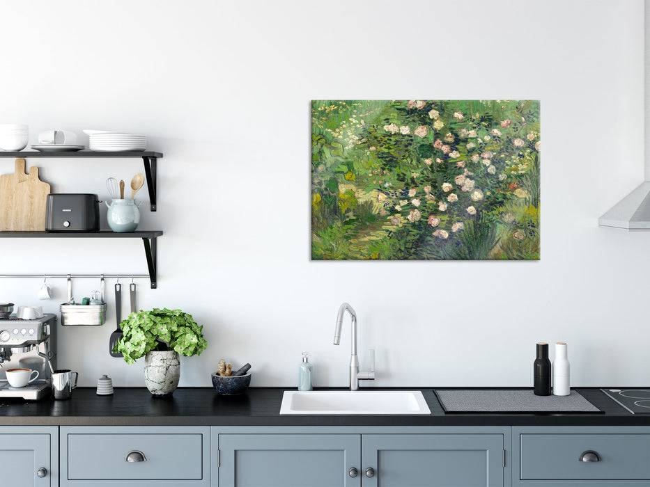 Pixxprint Vincent Van Gogh - Rosen , Glasbild Bis zu 65% Rabatt