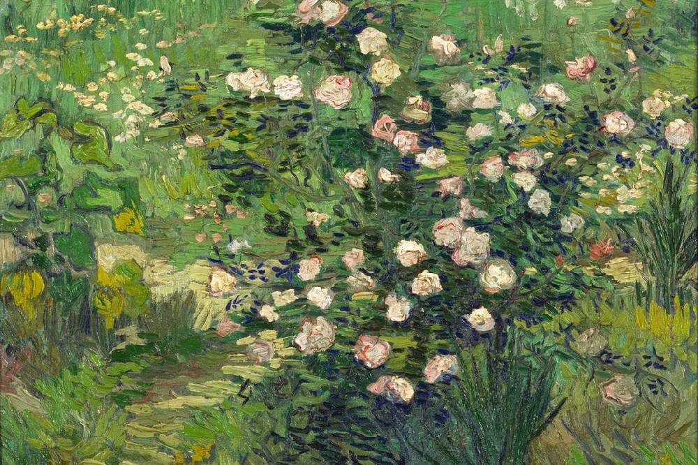 Pixxprint Vincent Van Gogh - Rosen , Glasbild Bis zu 65% Rabatt