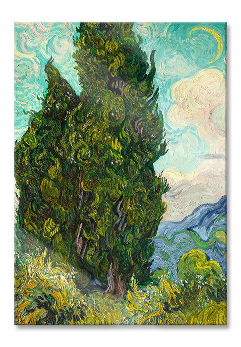 Pixxprint Vincent Van Gogh - Zypressen , Glasbild