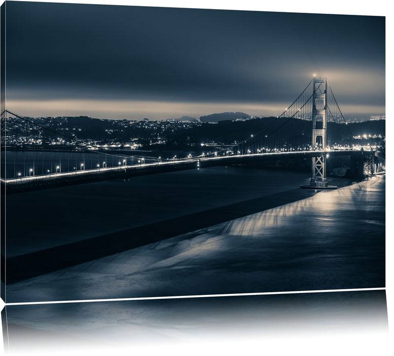 Pixxprint Golden Gate Bridge in New York, Leinwandbild im Angebot