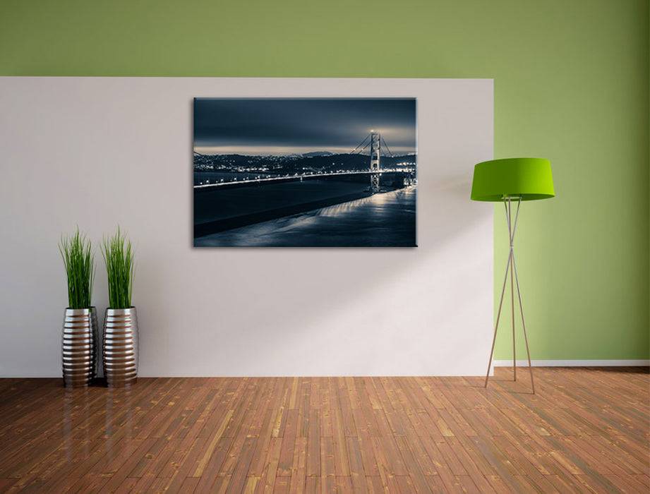 Pixxprint Golden Gate Bridge in New York, Leinwandbild im Angebot