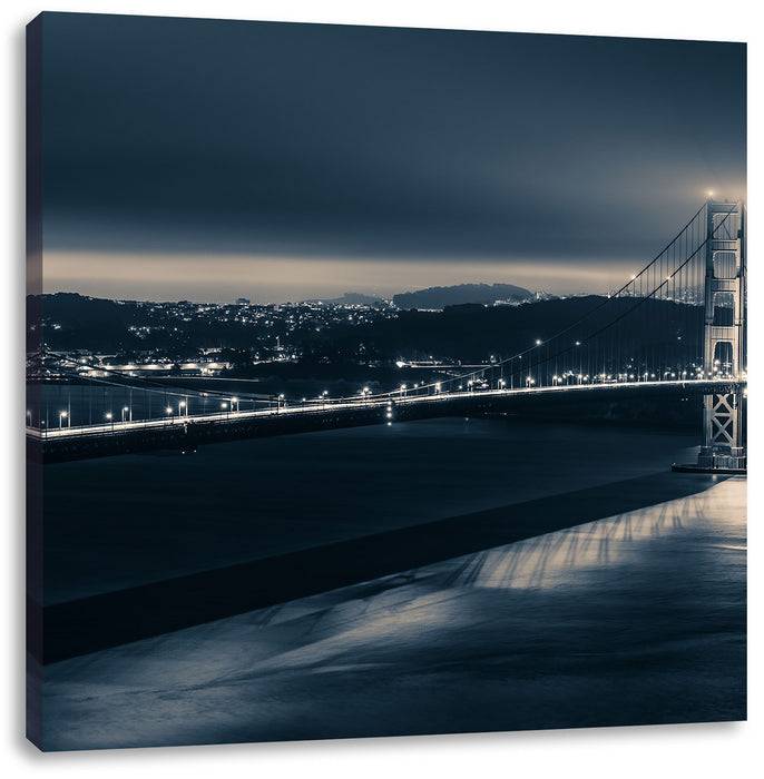Pixxprint Golden Gate Bridge in New York, Leinwandbild im Angebot