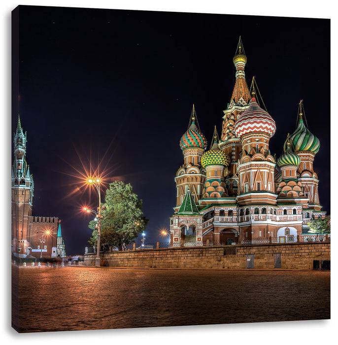 Pixxprint Basilius Kathedrale in Moskau, Leinwandbild Günstiger Verkauf