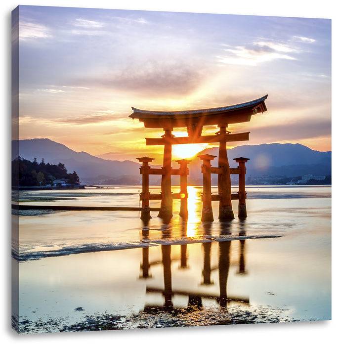 Pixxprint Torii Gate in Miyajima Japan, Leinwandbild Meist gekauft