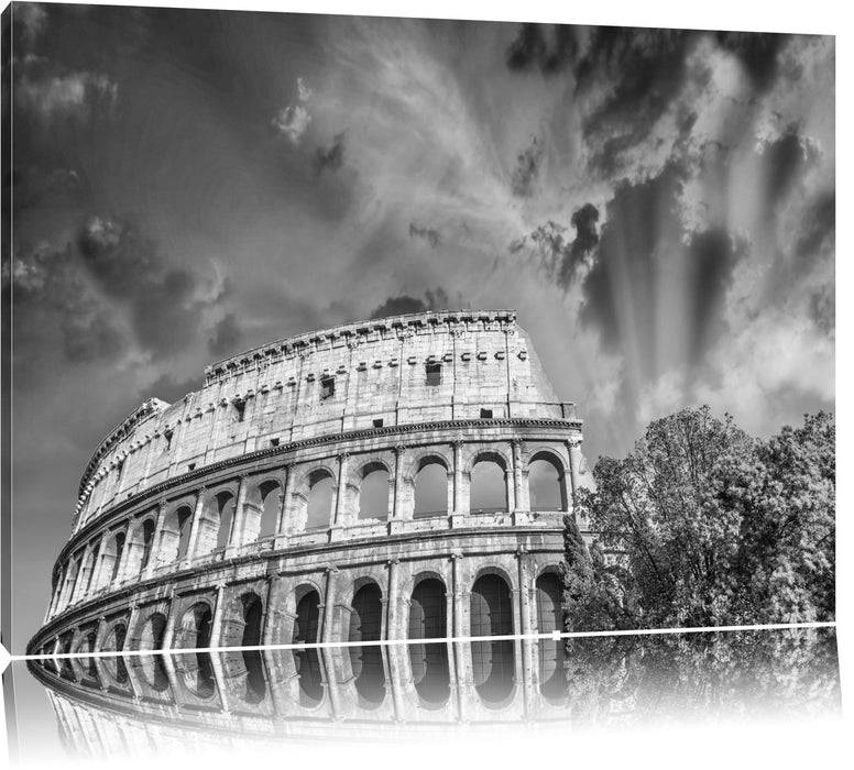 Pixxprint klassisches Colloseum in Rom, Leinwandbild