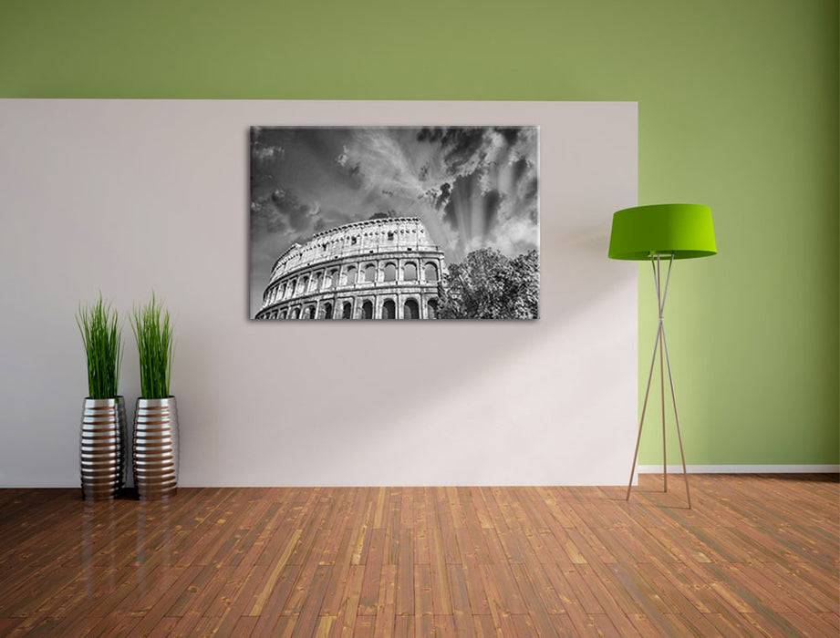 Pixxprint klassisches Colloseum in Rom, Leinwandbild Blitzverkäufe