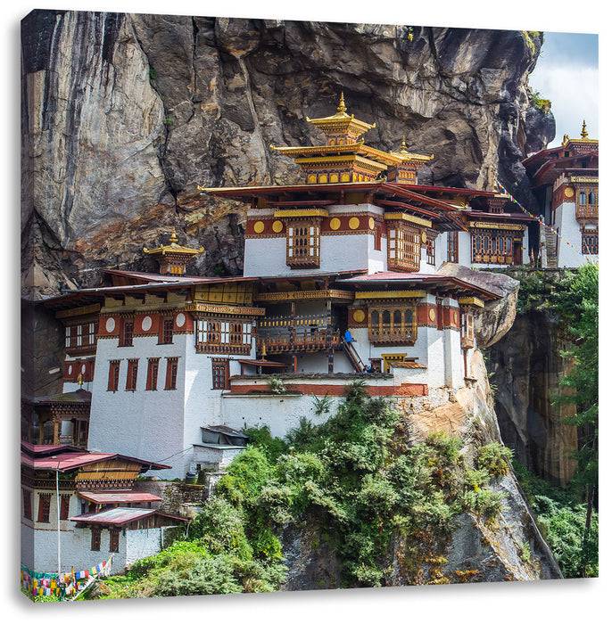Pixxprint Chinesische Festung im Berg, Leinwandbild Versandkostenfrei