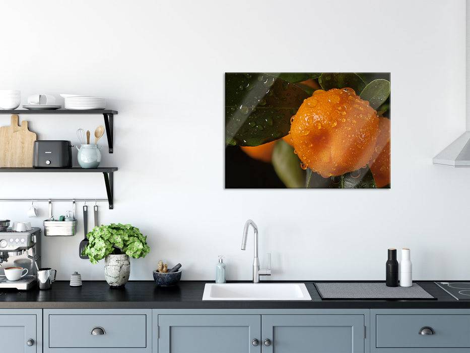 Pixxprint Saftige frische Orange, Glasbild Bestseller