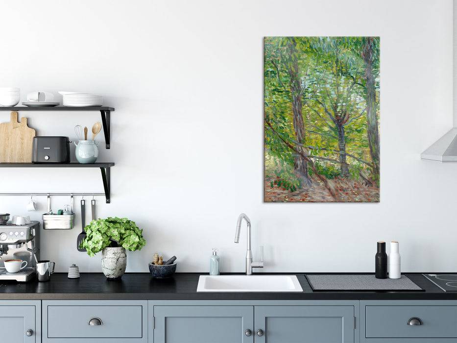 Pixxprint Vincent Van Gogh - Bäume , Glasbild Kauf eins, bekomm eins gratis
