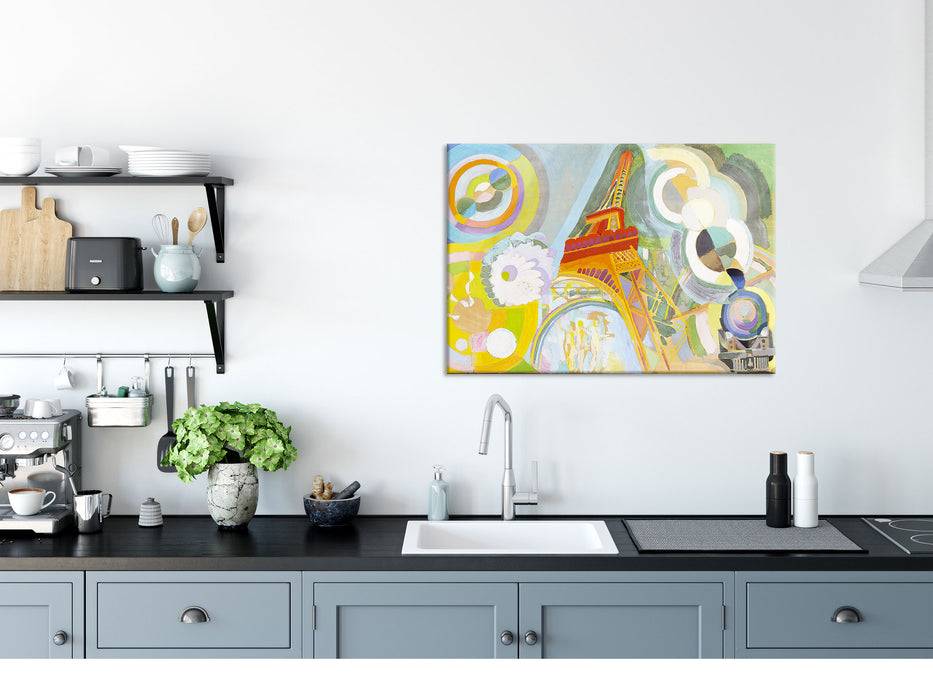 Pixxprint Robert Delaunay - Luft Eisen und Wasser-Studie , Glasbild Neueste Stile