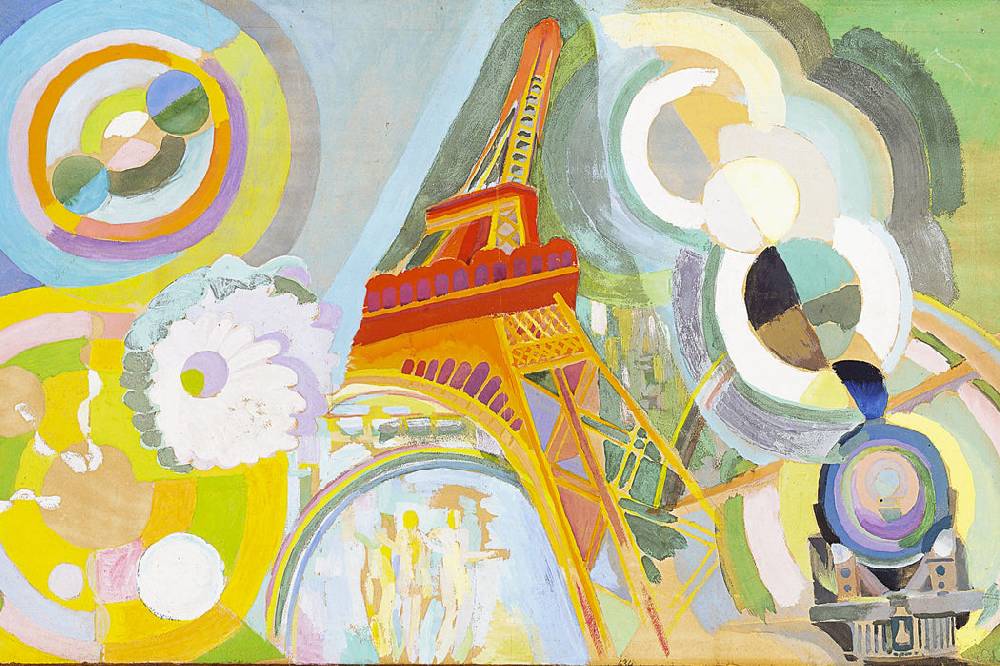 Pixxprint Robert Delaunay - Luft Eisen und Wasser-Studie , Glasbild Neueste Stile