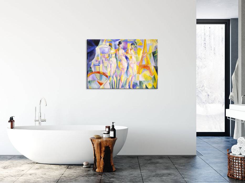 Pixxprint Robert Delaunay - Die Stadt Paris, Glasbild Bis zu 60% Rabatt