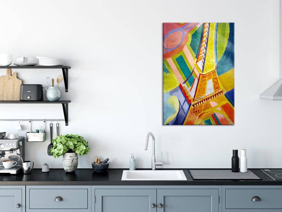 Pixxprint Robert Delaunay - Eiffel-Turm , Glasbild Bis zu 65% Rabatt