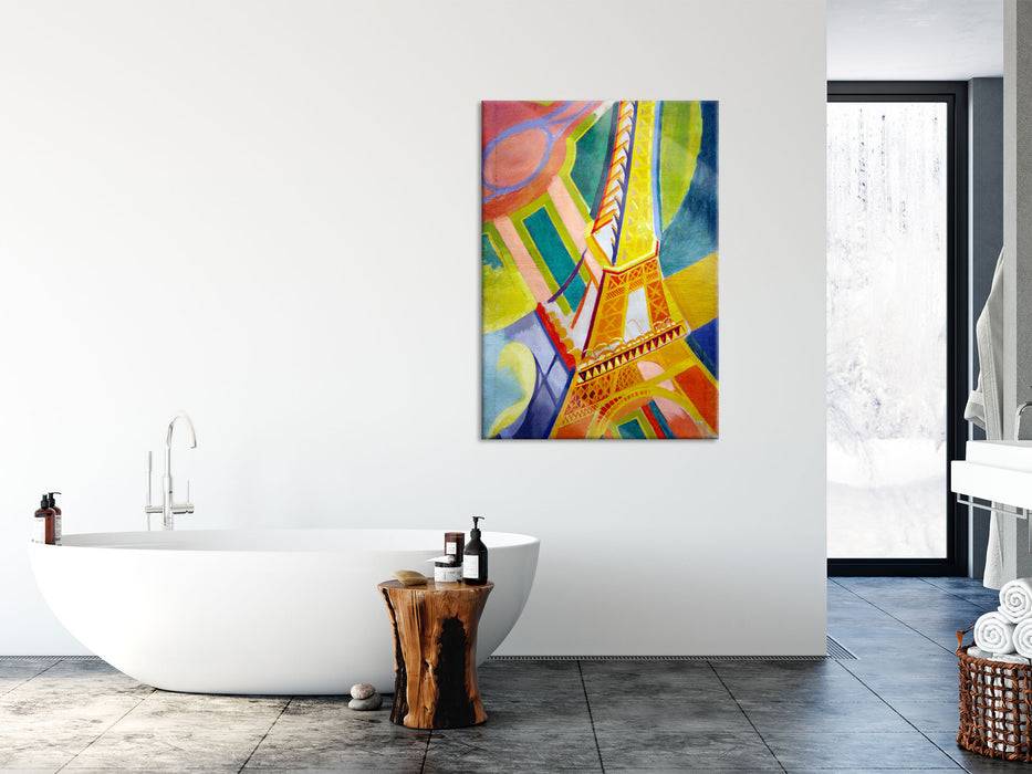 Pixxprint Robert Delaunay - Eiffel-Turm , Glasbild Bis zu 65% Rabatt