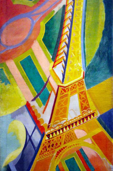 Pixxprint Robert Delaunay - Eiffel-Turm , Glasbild Bis zu 65% Rabatt
