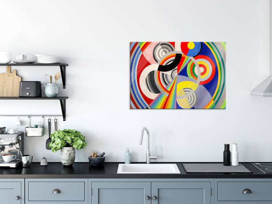 Pixxprint Robert Delaunay - Rhythmus, Glasbild Nur für heute