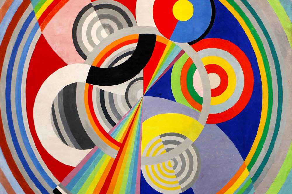 Pixxprint Robert Delaunay - Rhythmus, Glasbild Nur für heute