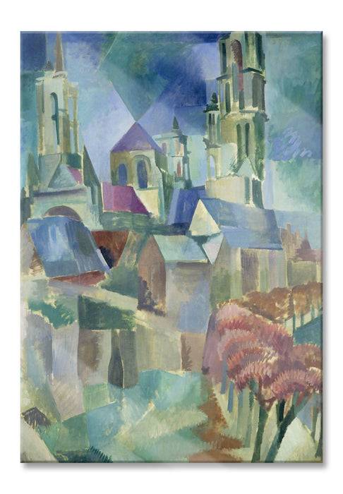 Pixxprint Robert Delaunay - Bild-Studie Die Türme von Laon , Glasbild