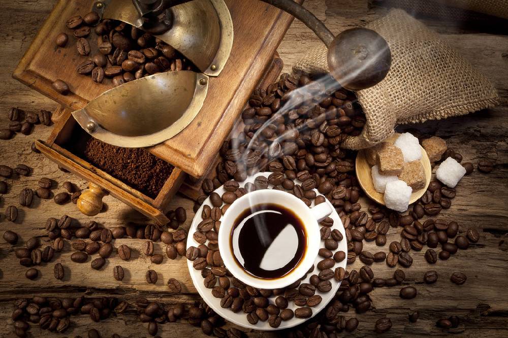 Pixxprint Kaffee mit Kaffeemühle, Glasbild Bis zu 55% Rabatt