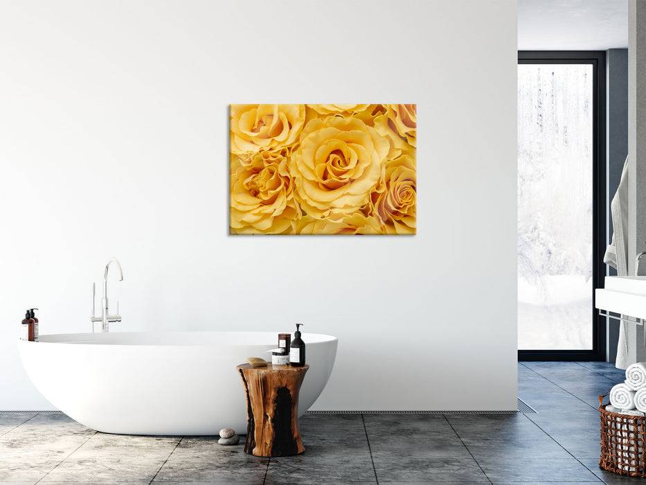 Pixxprint Wunderschöne gelbe Blüten, Glasbild Clearance-Verkauf