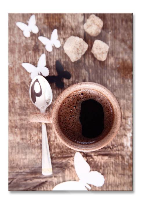 Pixxprint Tasse Kaffee, Glasbild 2025