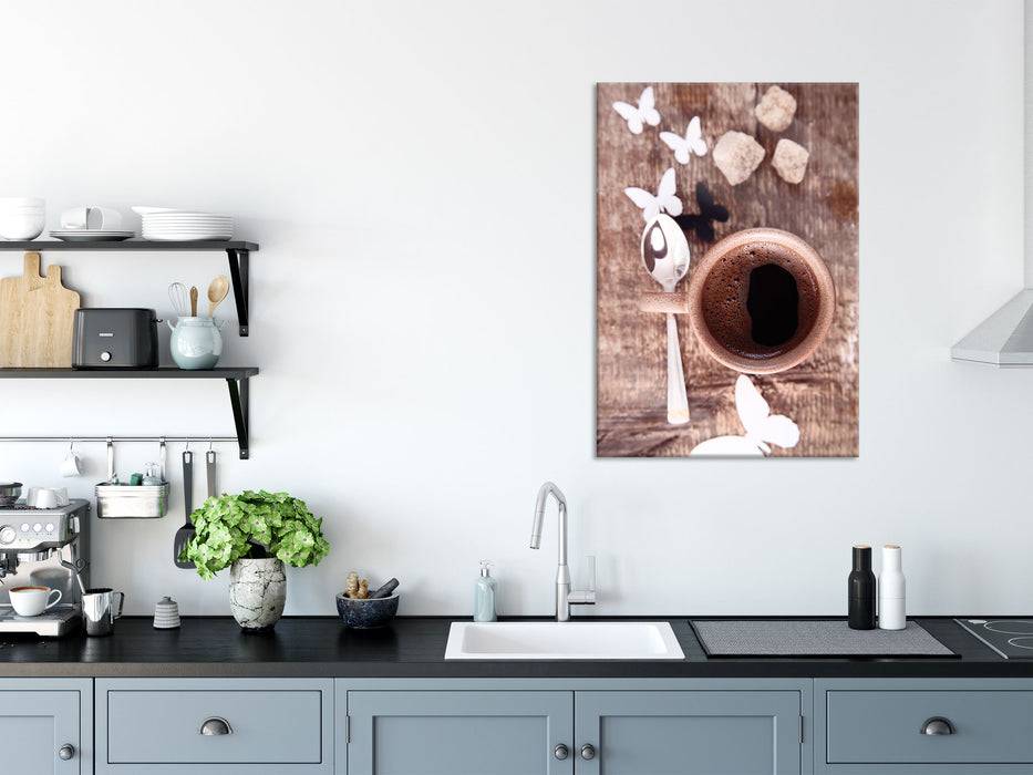 Pixxprint Tasse Kaffee, Glasbild 2025