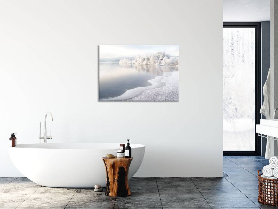 Pixxprint Atemberaubende Winterlandschaft, Glasbild Angebote