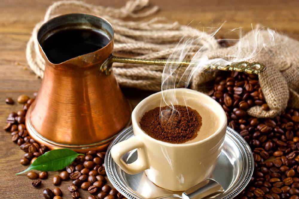Pixxprint Frisch Kaffee mit Kaffeebohnen, Glasbild Hotsell