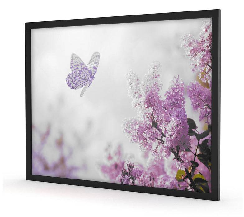 Pixxprint Schmetterling Kirschblüten, Poster mit Bilderrahmen Rabatt