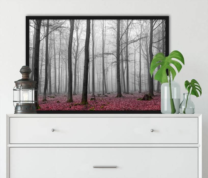 Pixxprint abstrakter Wald, Poster mit Bilderrahmen Flash Sale