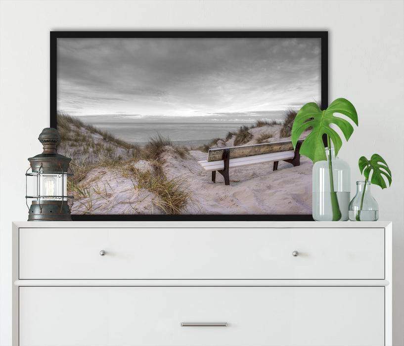Pixxprint Blick auf das Meer, Poster mit Bilderrahmen Online Outlet