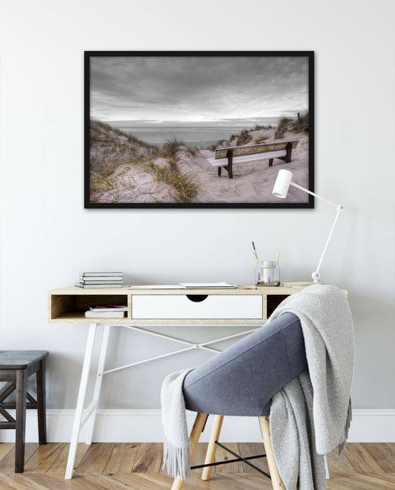Pixxprint Blick auf das Meer, Poster mit Bilderrahmen Online Outlet