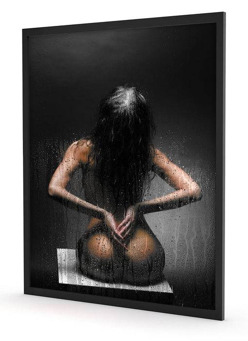 Pixxprint Nackte Frau, Poster mit Bilderrahmen Exklusive Angebote