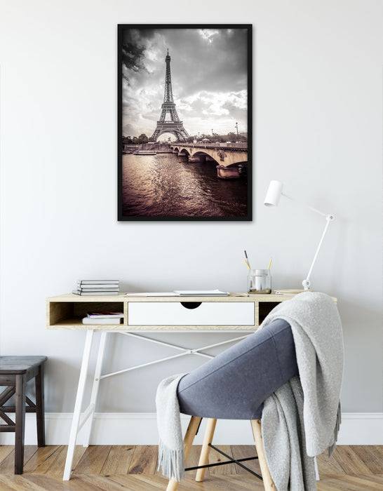 Pixxprint Eiffelturm in Paris, Poster mit Bilderrahmen Neuheiten